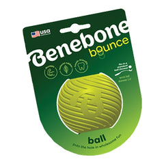 Benebone Natural Rubber Ball Dog Toy Green Medium