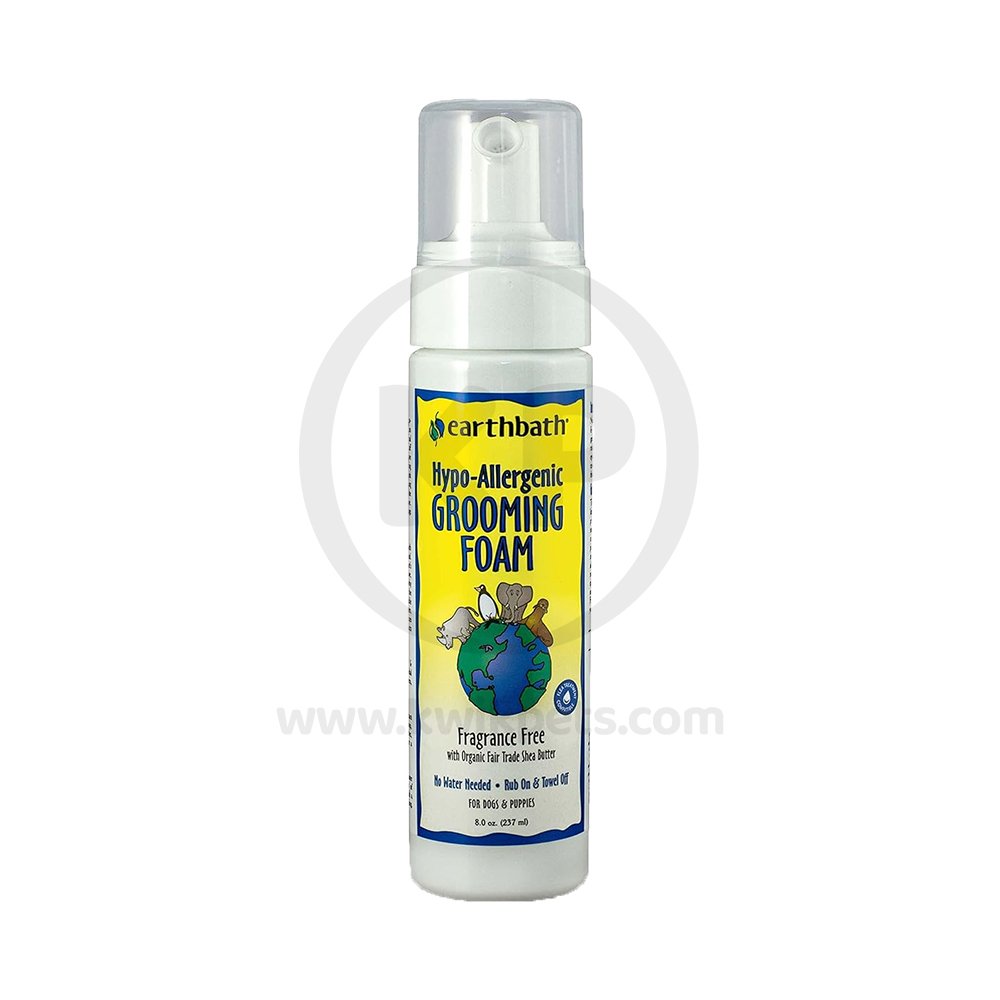 Earthbath Waterless Grooming Foam for Dogs & Puppies Fragrance Free 8-oz