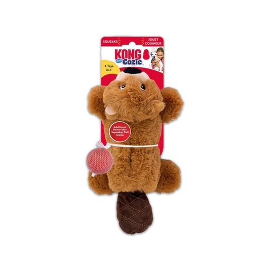 KONG Cozie Pocketz Dog Toy Beaver, SM, KONG