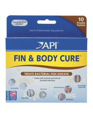 API Fin & Body Cure Freshwater Fish Medication Powder 10 Count