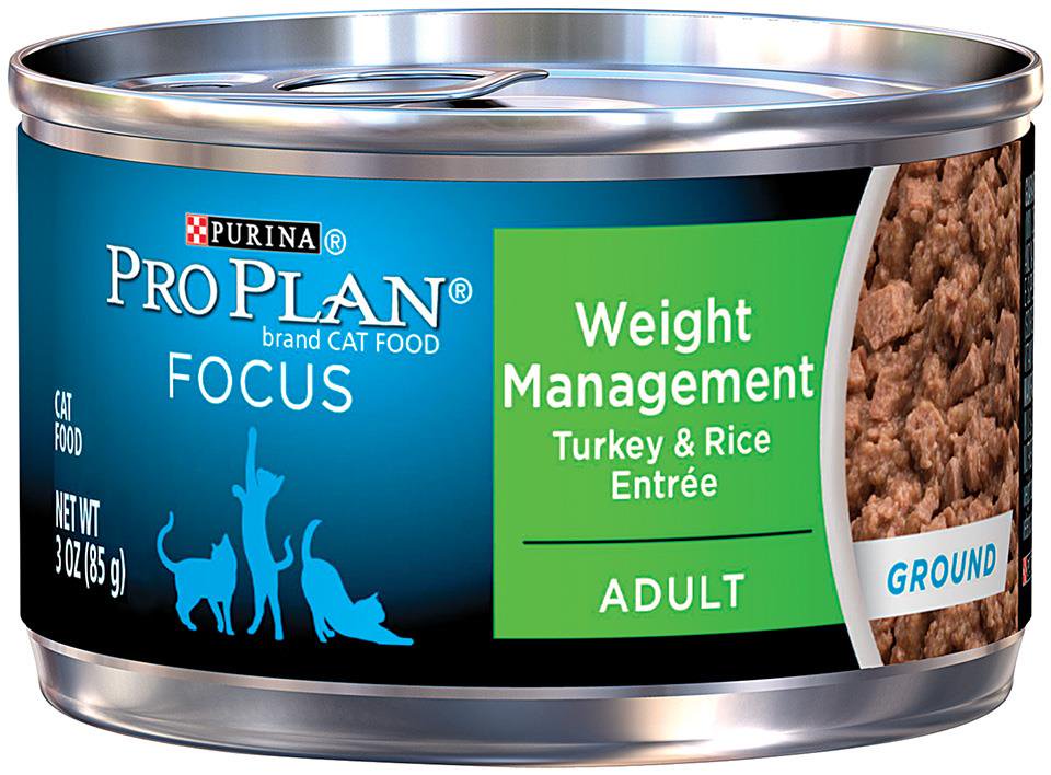 Purina Pro Plan Weight Management Turkey & Rice Entrée Ground Adult Wet Cat Food
