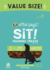 Etta Says! Sit! Dog Training Treats Cheddar Cheese Recipe 16-oz