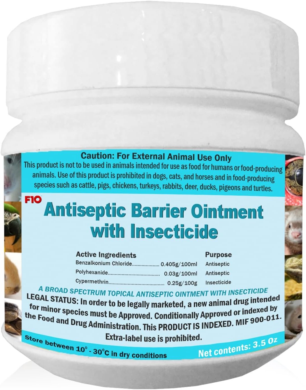 F10 Antiseptic Barrier Ointment with Insecticide 100g, Kwik Pets