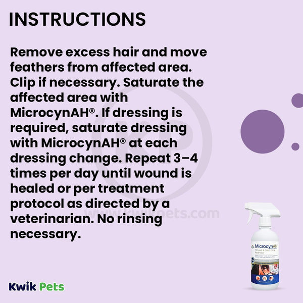 Usages Instructions of MicrocynAH Wound & Skin Care Hydrogel 16-oz