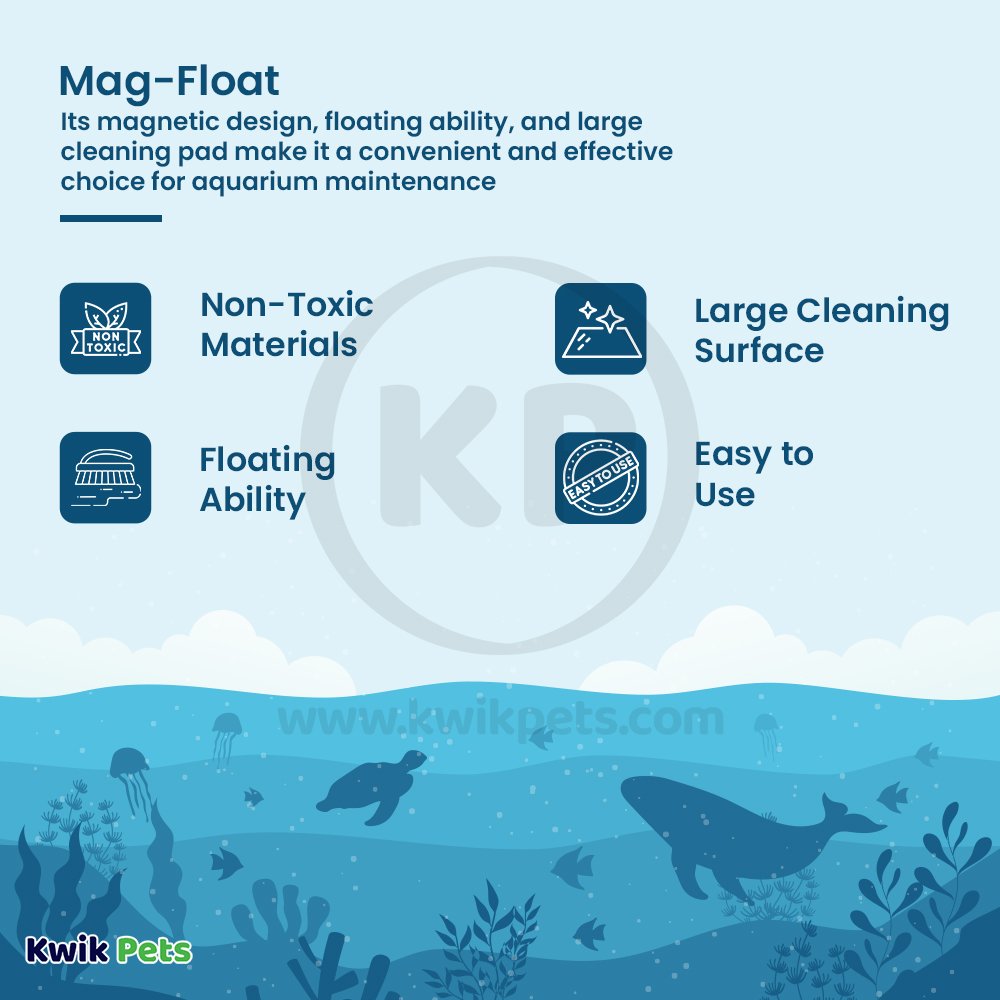 Mag-Float Floating Aquarium Acrylic Cleaner Large, Kwik Pets