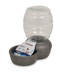 Petmate Replendish Automatic Dog & Cat Gravity Waterer with Microban Pearl Silver Gary Small