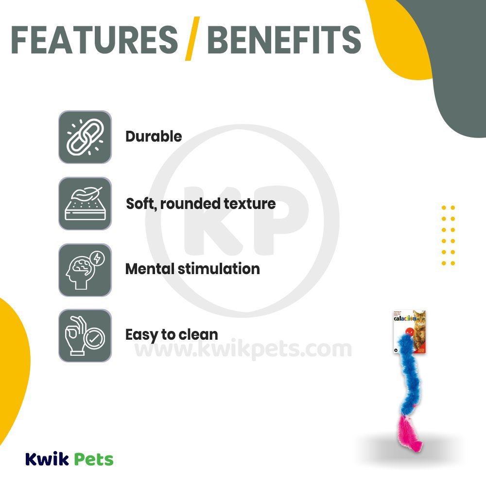 Feature and Benefits of JW Featherlite Catnip Boa Bouncing Cat Toy