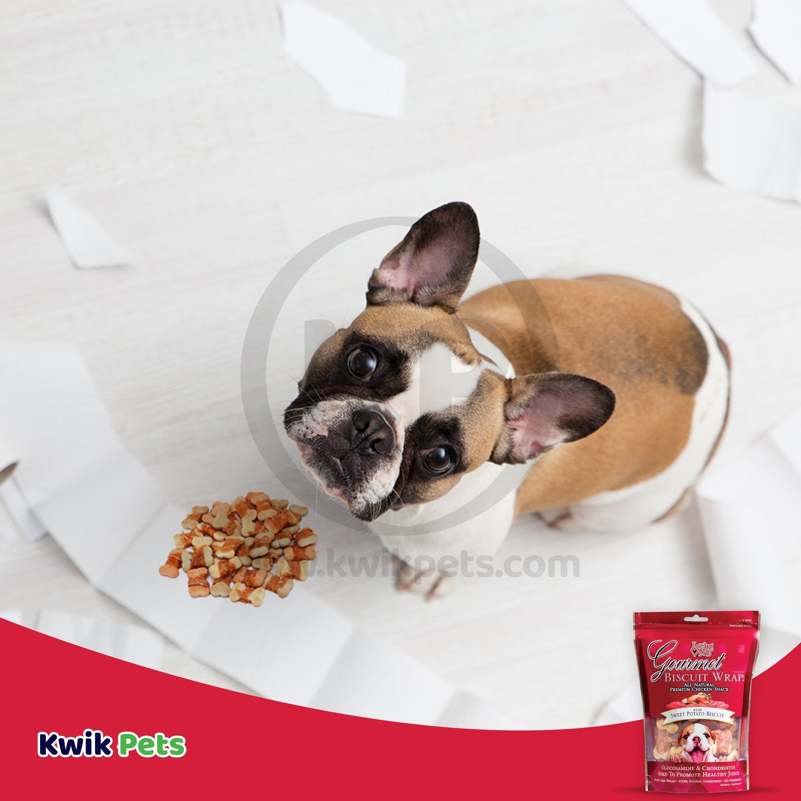 Loving Pets Gourmet Wraps Biscuit Dog Treat Sweet Potato