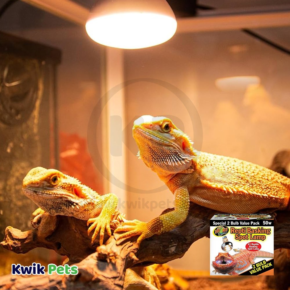 Zoo Med Repti Basking Spot Lamp 50W 2 Count, Kwik Pets