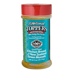 Northwest Naturals Functional Freeze Dried Dog & Cat Food Topper Chicken Breast with Green Mussels 5-oz