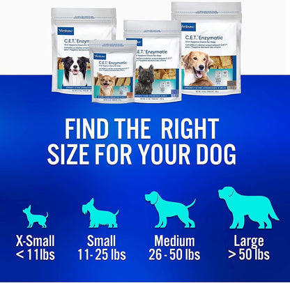 Virbac C.E.T. Enzymatic Dental Chews for Dogs Medium 12.8-oz
