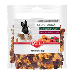 Kaytee Natural Snack with Superfoods Sweet Potato & Cranberry Small Animal Treats 3-oz