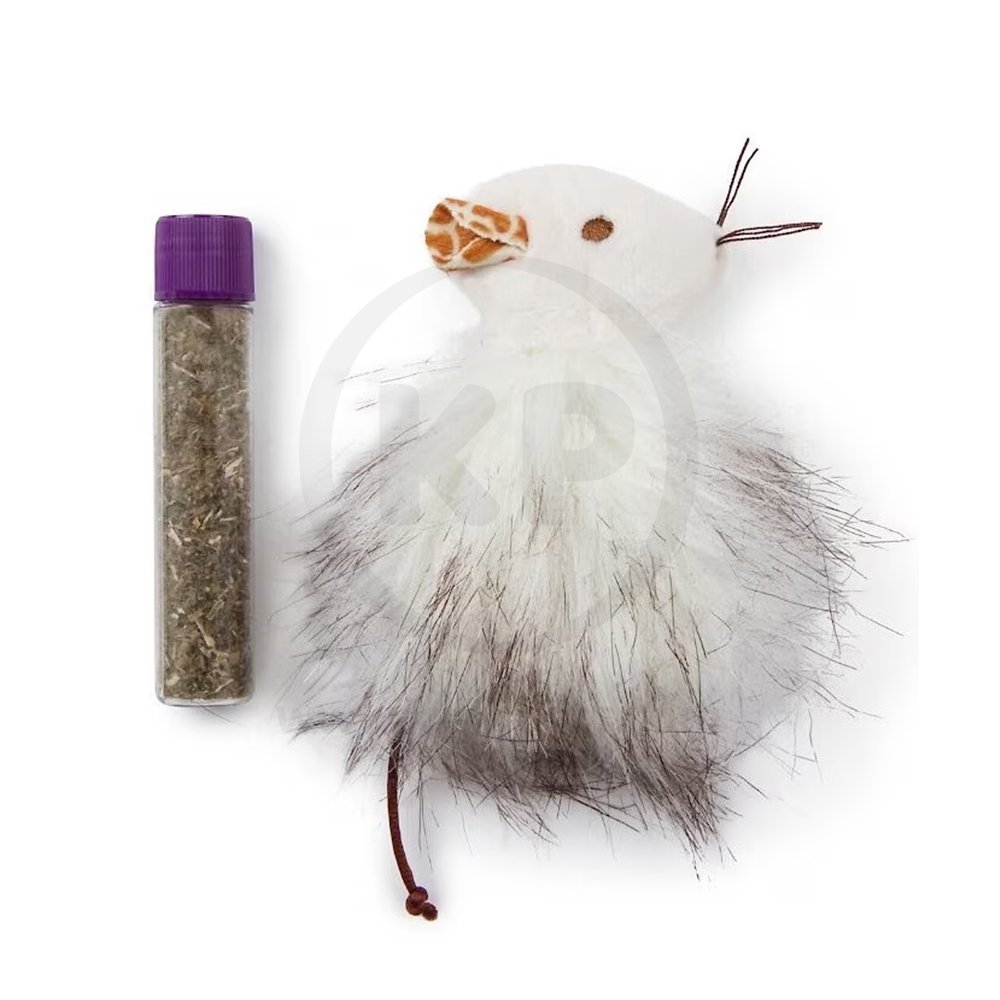 Product of SmartyKat Madcap Mouse Refillable with Catnip Tube Cat Toy Assorted
