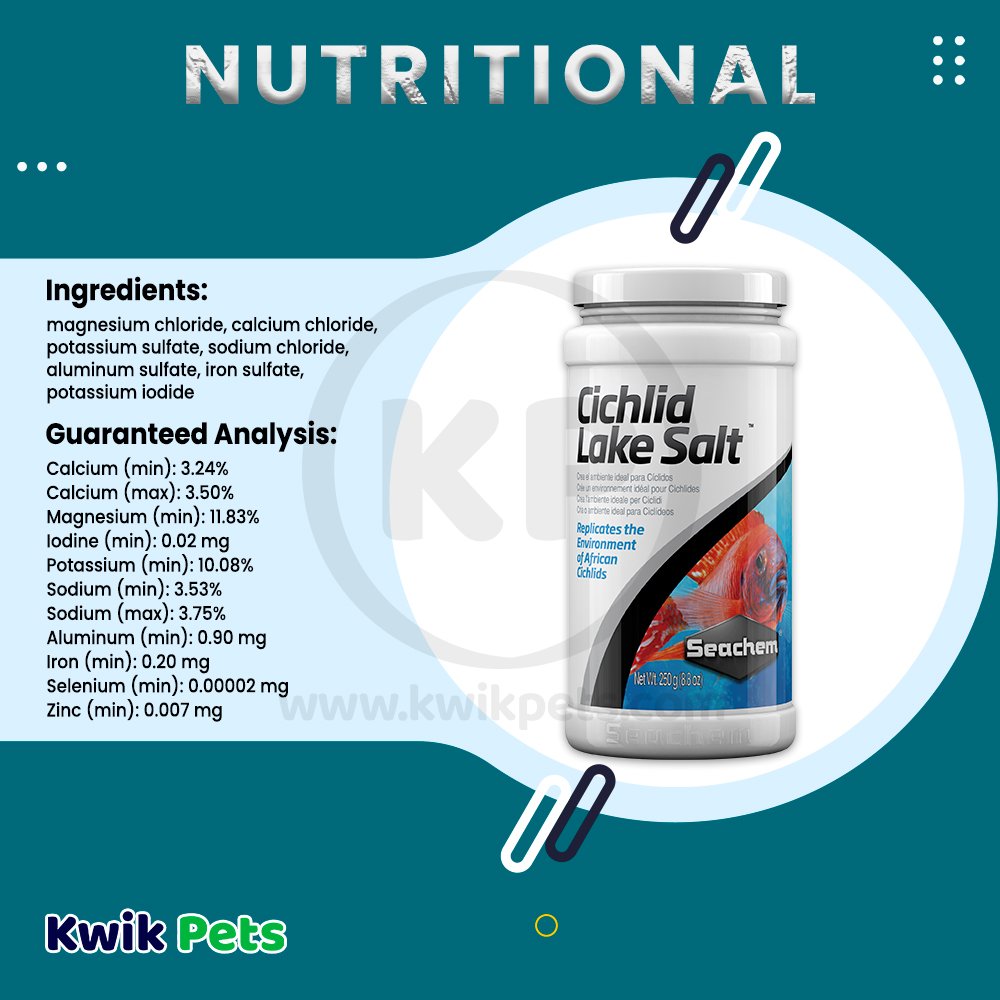 Seachem Laboratories Cichlid Lake Salt 8.8-oz, Seachem