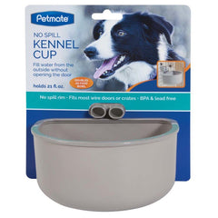 Petmate No Spill Dog Kennel Cup Grey Large