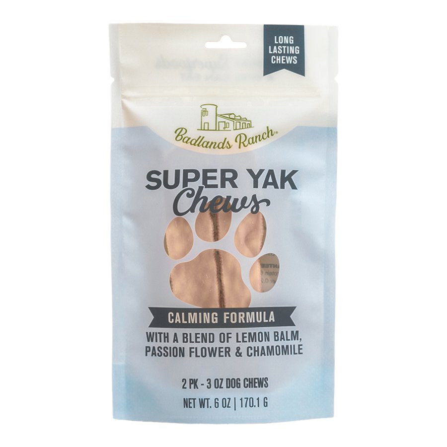 Badlands Ranch Super Yak Chews Calming Formula Dog Treats 2 Count, Kwik Pets