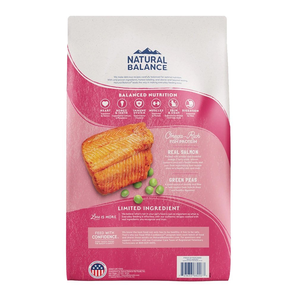 Details of Natural Balance L.I.D. Grain-Free Adult Dry Cat Food Green Pea & Salmon 5-lb