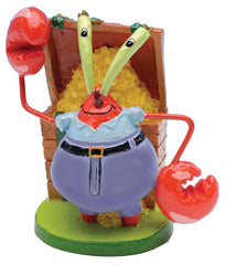 Penn-Plax SpongeBob SquarePants Mr. Krabs Aquarium Ornament Multicolor Mini 2-in