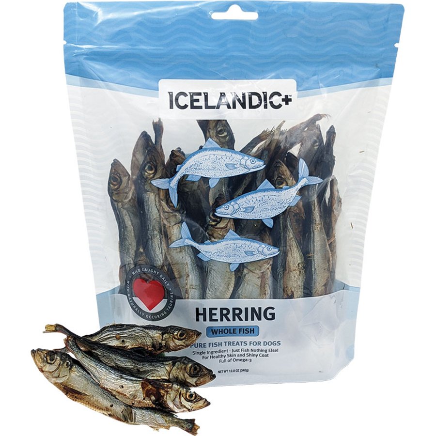 Icelandic+ Herring Whole Fish Crunchy Dog Treats 9-oz, Kwik Pets