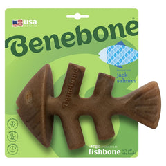 Benebone Jack Salmon Fishbone Dog Chew Toy Large