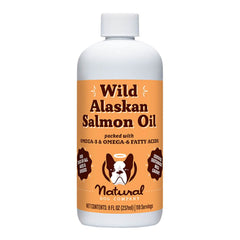 Natural Dog Company Wild Alaskan Salmon Oil Omega-3 Liquid Dog Supplement 8-oz