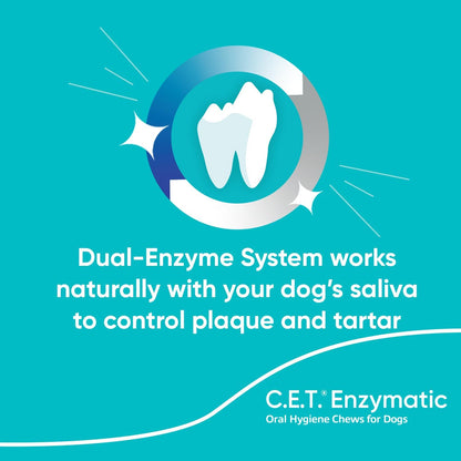 Virbac C.E.T. Enzymatic Dental Chews for Dogs Small 8.5-oz