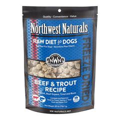 Northwest Naturals Freeze Dried Raw Diet Dog Food Beef & Trout Recipe 25-oz