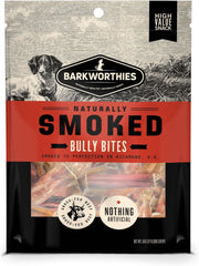 Barkworthies Naturally Smoked Bully Bites Dog Treats 6-oz