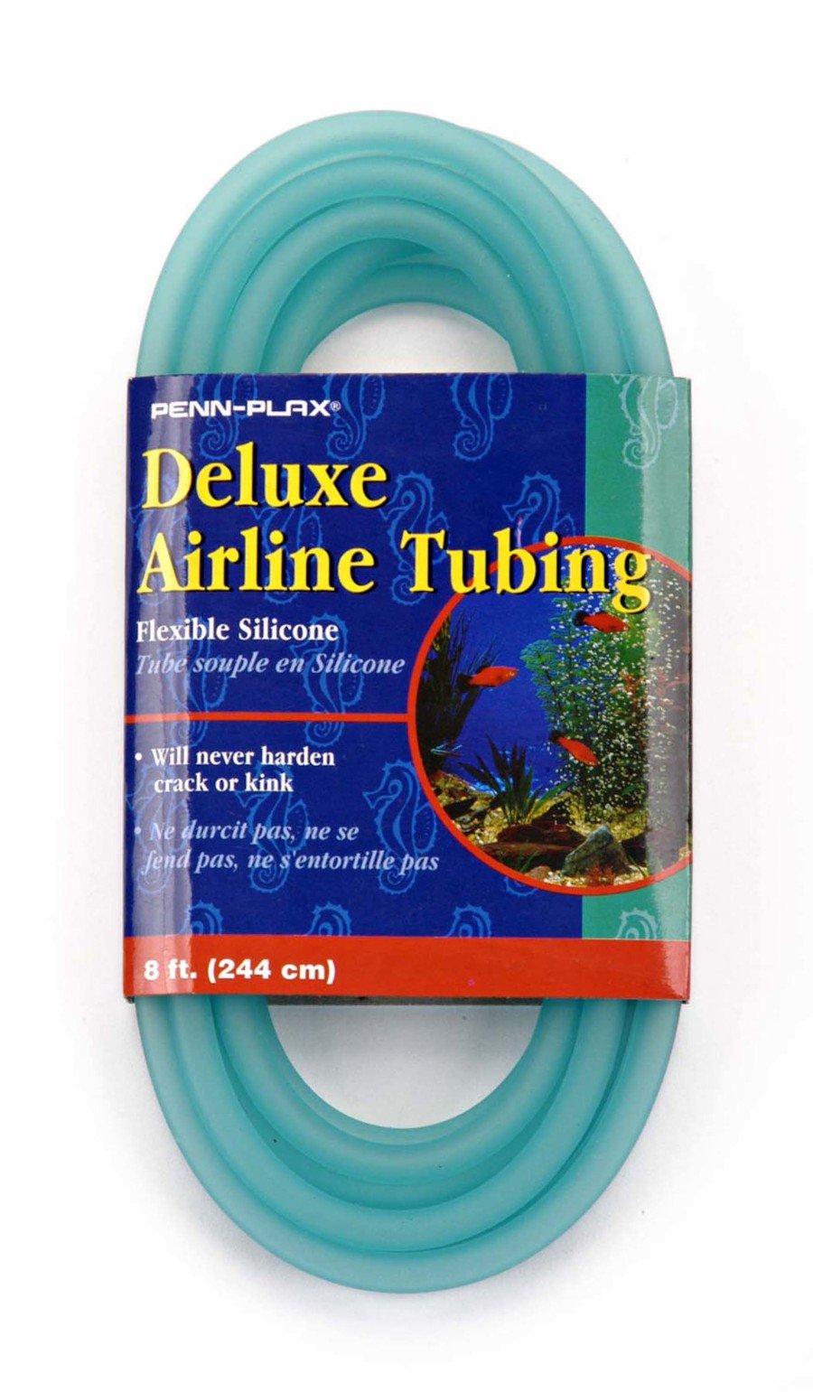 Penn-Plax Deluxe Airline Tubing Blue 8 ft, Kwik Pets