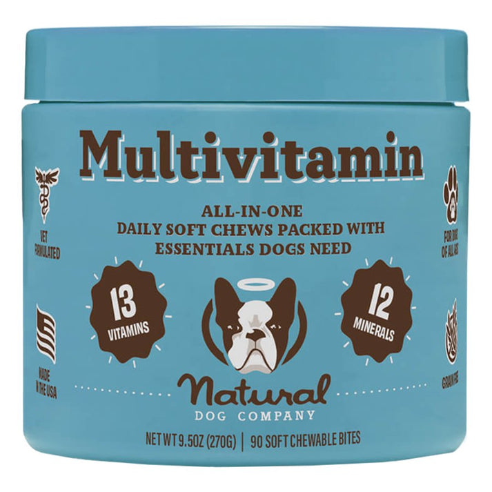 Natural Dog Company Multivitamin Soft Chew Supplement for Dogs 90 Count