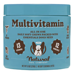 Natural Dog Company Multivitamin Soft Chew Supplement for Dogs 90 Count