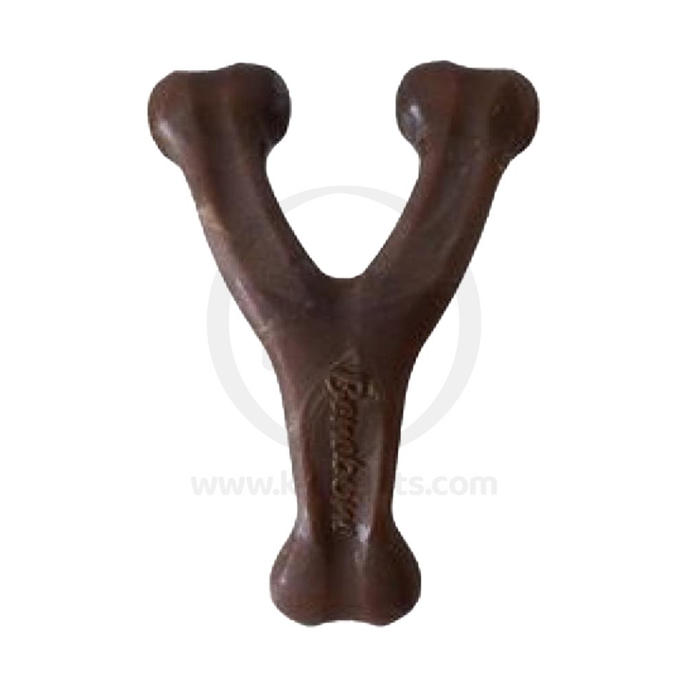 Benebone Wishbone Dog Chew Toy Peanut Butter Large, Kwik Pets