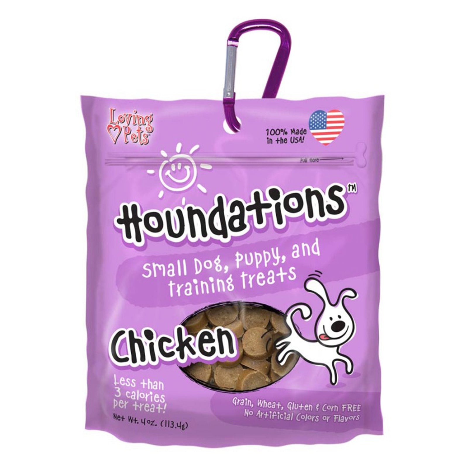 Loving Pets Houndations Small Dog & Puppy Training Treats Chicken 4-oz