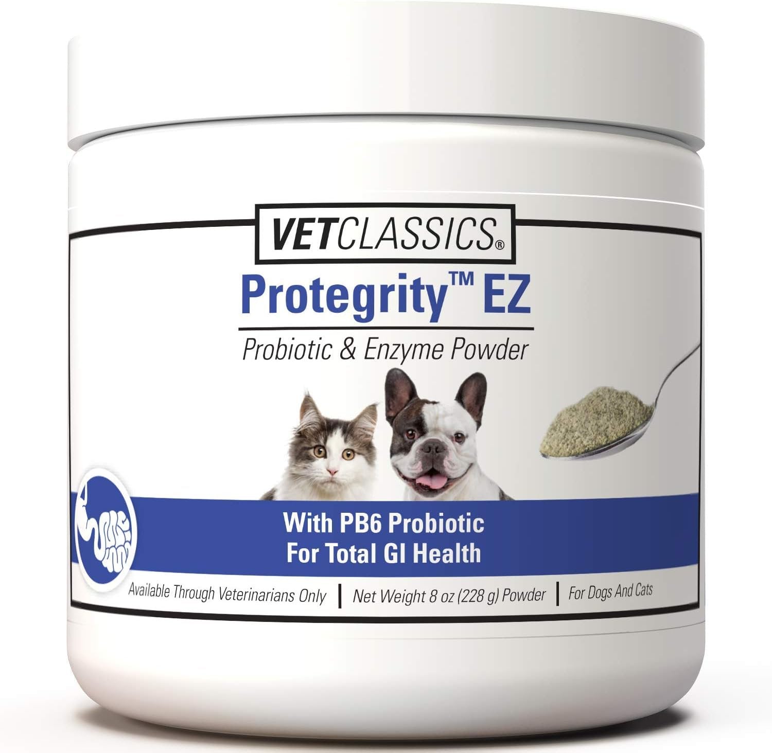 VetClassics Protegrity EZ Probiotic & Enzyme Powder Dog & Cat Supplement 8-oz