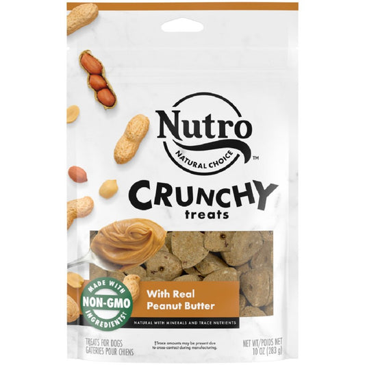 Nutro Crunchy Peanut Butter Dog Treat 10oz, Nutro