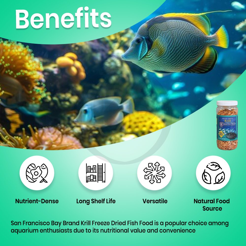 San Francisco Bay Brand Krill Freeze-Dried Fish Food 2-oz, Kwik Pets