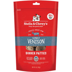 Stella & Chewy's Freeze-Dried Raw Dinner Patties Dog Food Simply Venison Recipe 14-oz