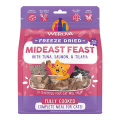 Weruva Mideast Feast Grain-Free Freeze Dried Cat Food Tuna, Salmon & Tilapia 7-oz