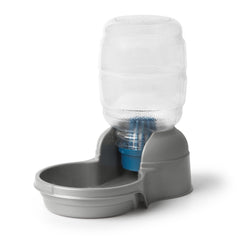 Petmate Replendish Automatic Dog & Cat Gravity Waterer with Microban Pearl Silver Gary Extra Small