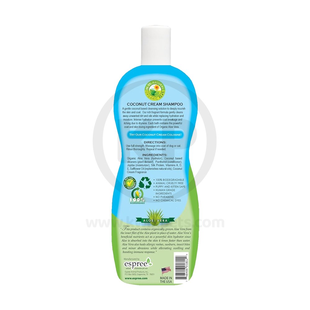 Espree Natural Coconut Cream Dog Shampoo 20-oz, Kwik Pets