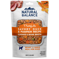 Natural Balance Freshly Cooked Adult Wet Dog Food Pouch Savory Duck & Pumpkin 9-oz
