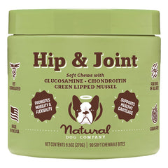 Natural Dog Company Hip & Joint Glucosamine Chew Supplement for Dogs 90 Count