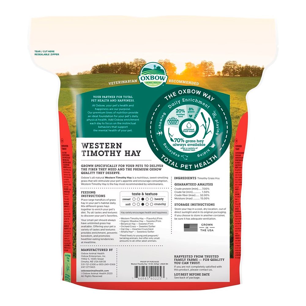 Oxbow Animal Health Western Timothy Hay, 15-oz, Kwik Pets