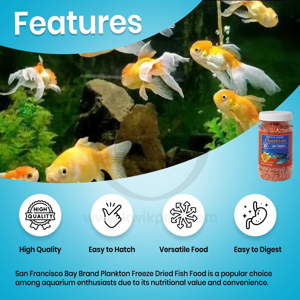 San Francisco Bay Brand Plankton Freeze-Dried Fish Food 1-oz, Kwik Pets