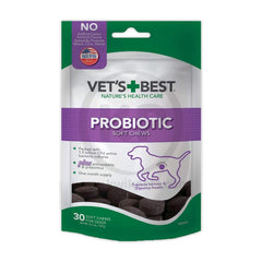 Vet's Best Probiotic Chicken Flavored Soft Chews Digestive Supplement for Dogs, 4.2 oz