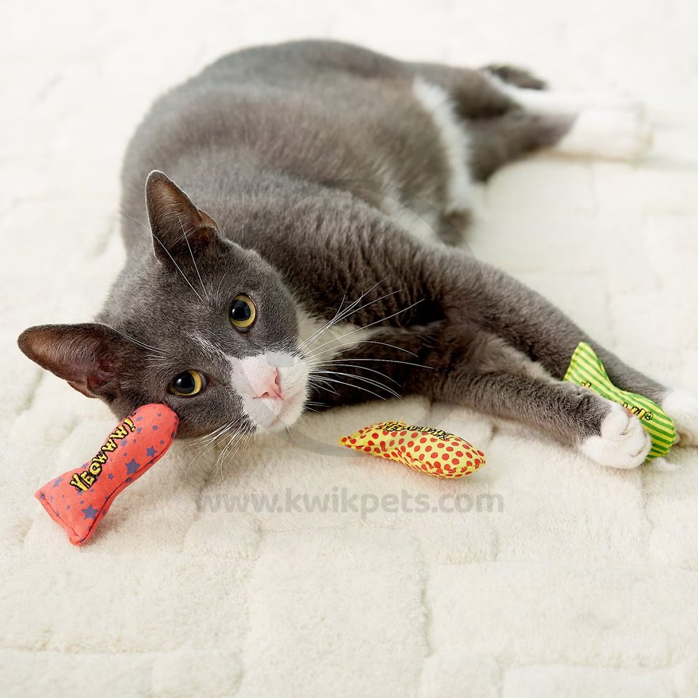 LifeStyle of Yeowww! Stinkies Catnip Cat Toy Assorted 3 Count 3-in