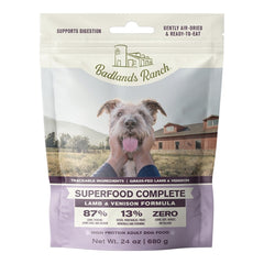 Badlands Ranch Superfood Complete Air-Dried Dog Food Lamb & Venison 24-oz