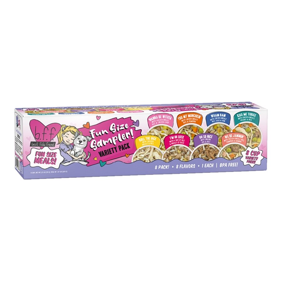 Weruva Best Fido Friend Fun Size Meals Fun Size Sampler Wet Adult Dog Food Variety Pack 2.75-oz Cups 8 Count, Kwik Pets