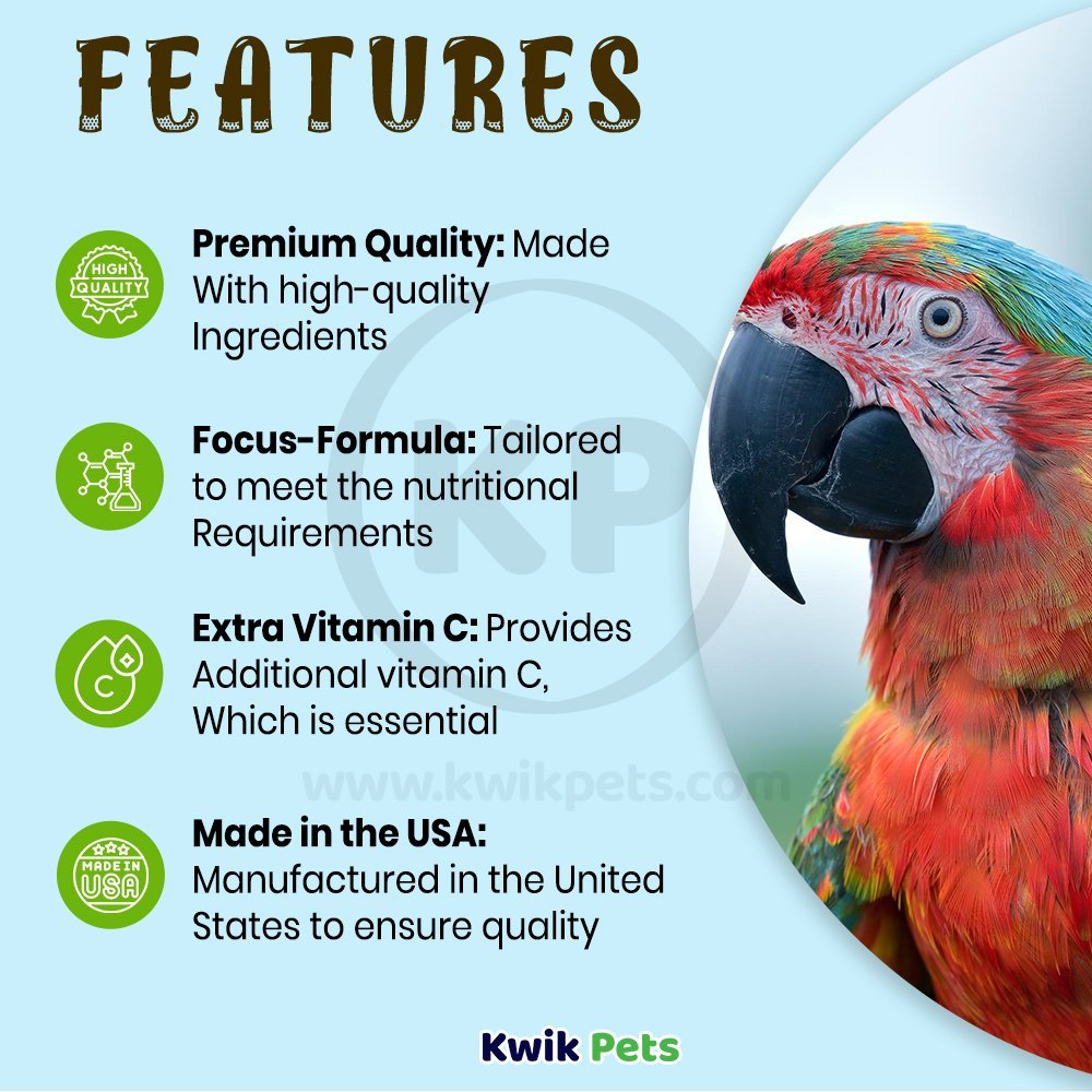 Features of Oasis VITA E-Z-MIST Multivitamin Spray for Big Birds 2-oz