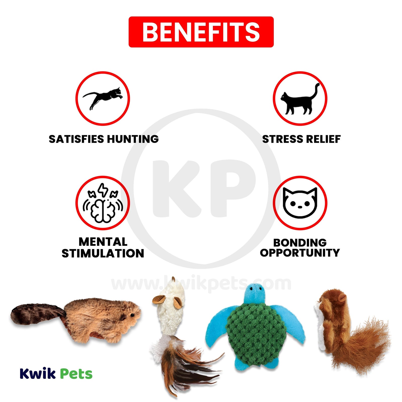 Benefits of KONG Refillable Feather Mouse Catnip Cat Toy White One Size